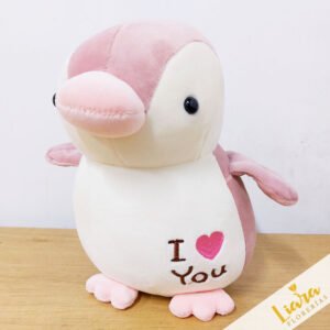 peluche pinguino rosado