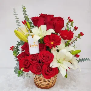 CN- canasta bouquet rosas de amor