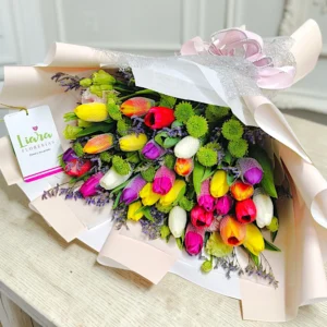 RMT- ramo 30 tulipanes de colores
