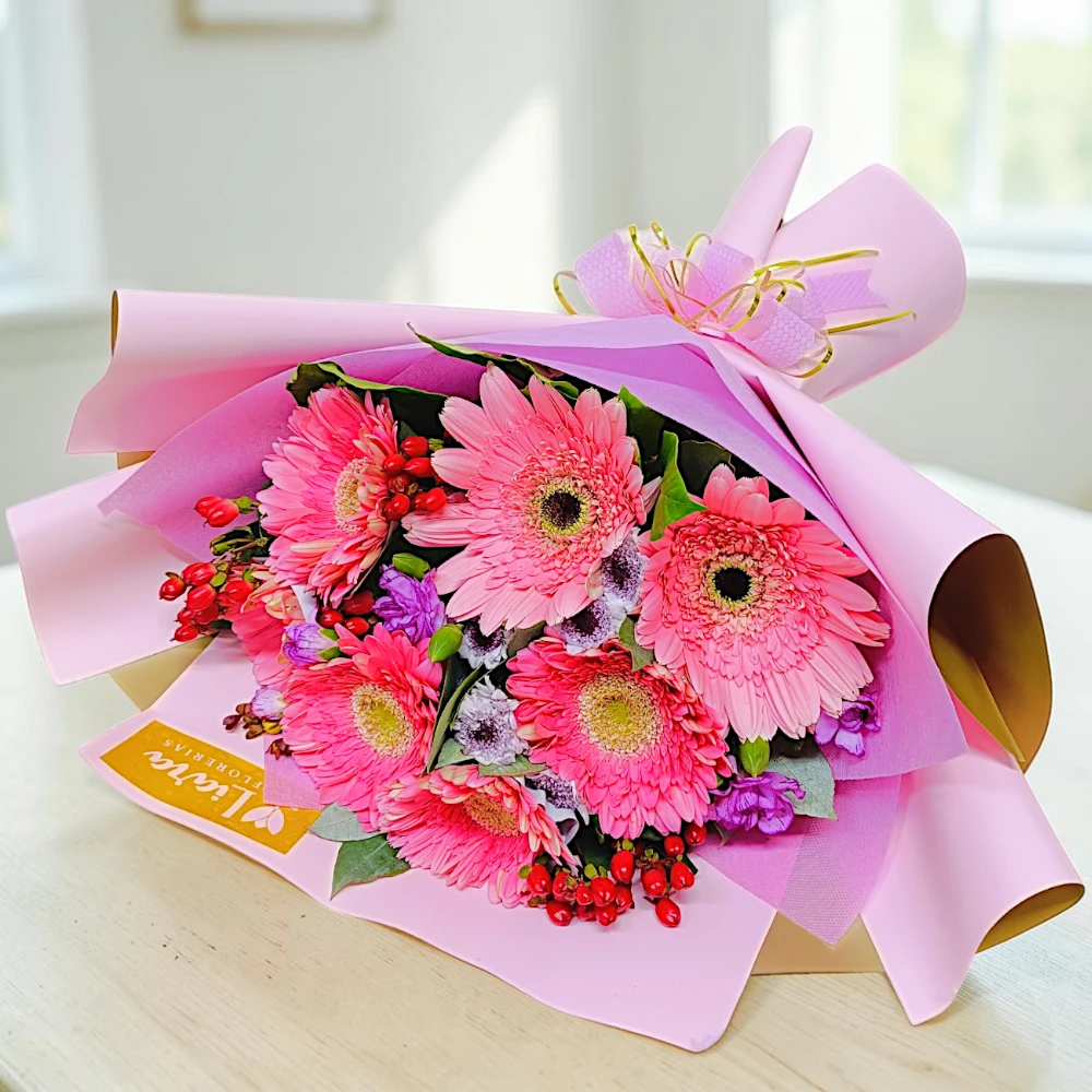 GER- ramo 7 gerberas de colores