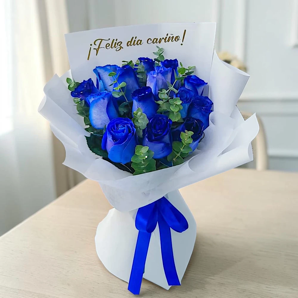 #rosasazul #ramoderosasazul #floresazules #ramohombre 3floresparacaballero