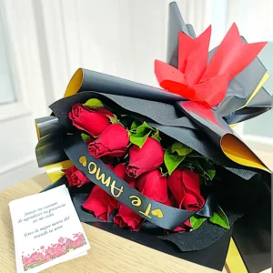 12 rosas ramo te amo
