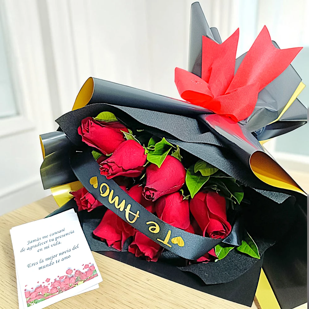 12 rosas ramo te amo