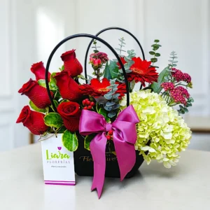 6 rosas rojas base modelo cartera